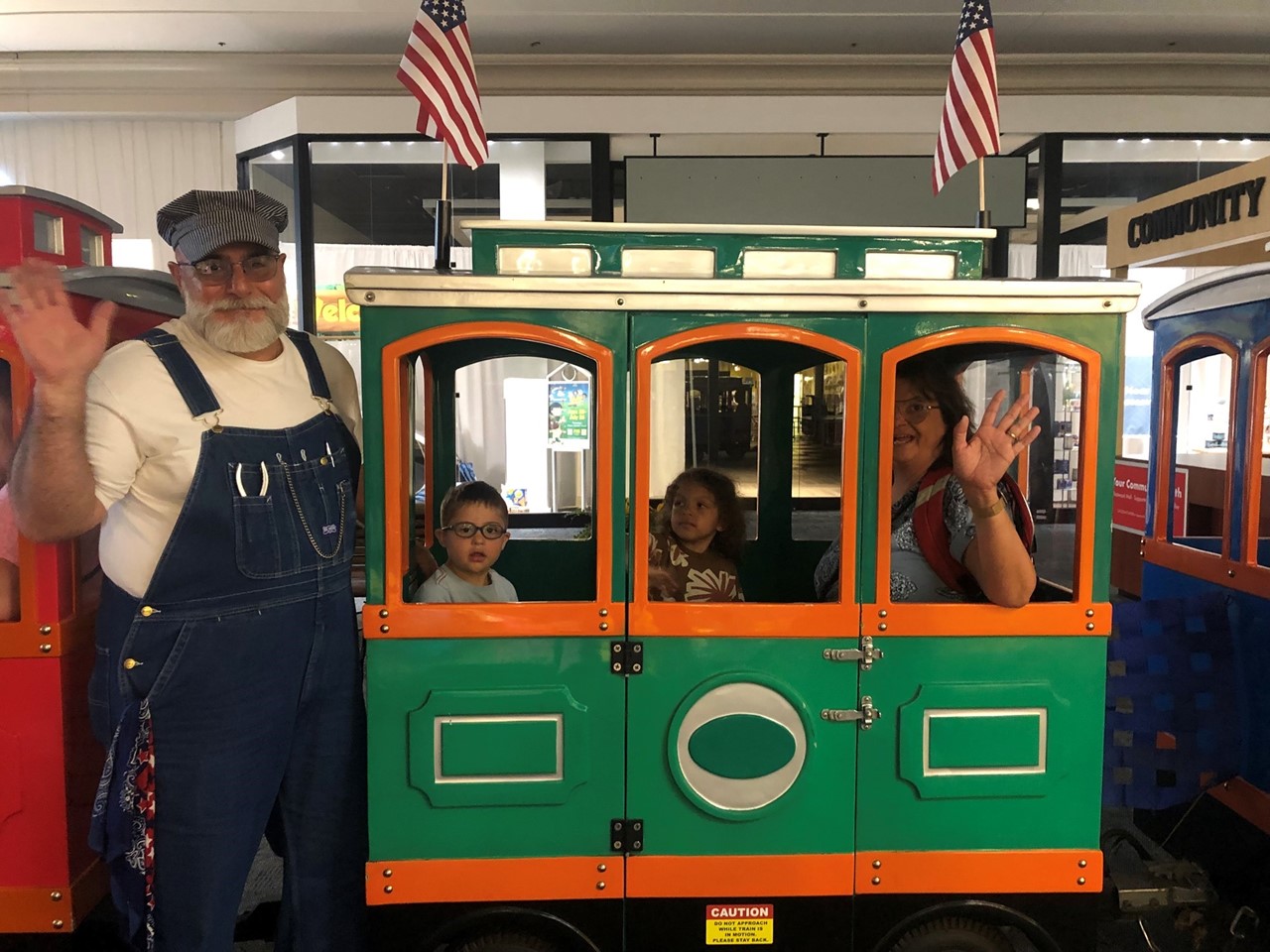 TCESC Preschool students enjoy a train ride during their field trip to the Eastwood Mall.
